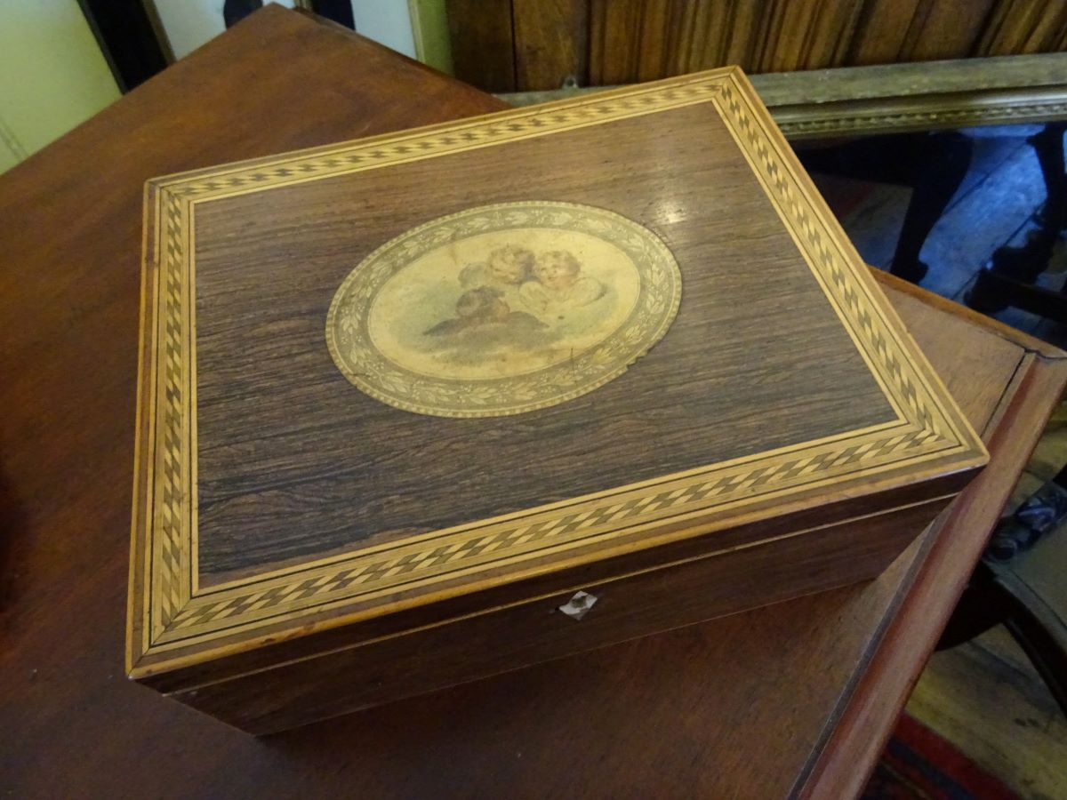 Victorian Rosewood Inlaid Box